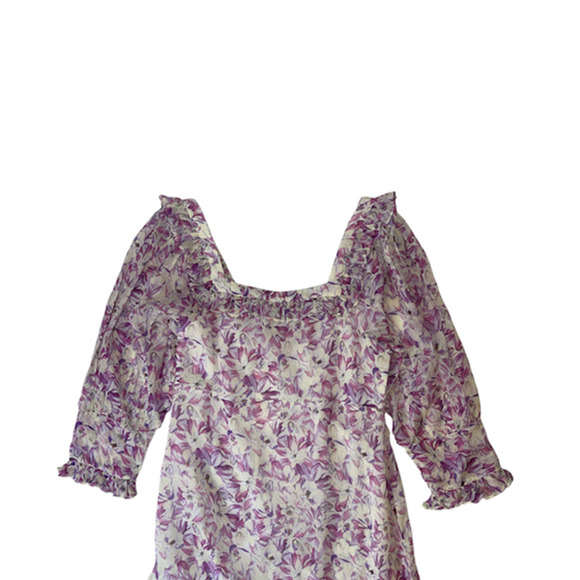 Love Shack Fancy Magenta Starlight Julio Silk Midi Dress Size XXS - Picture 6 of 13